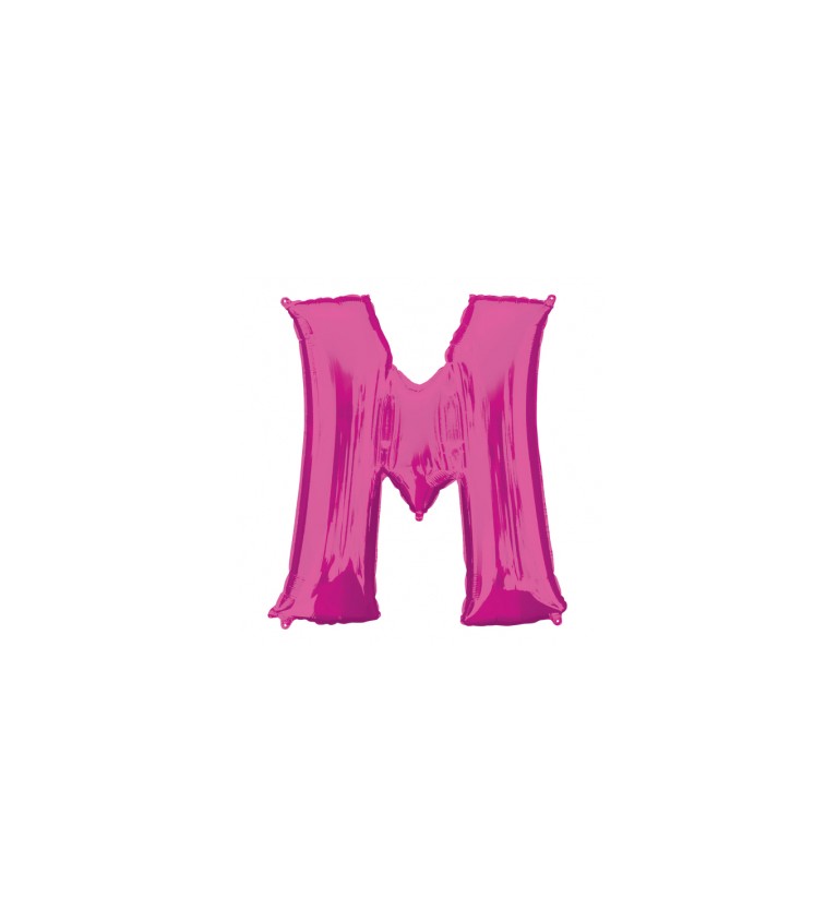 Balónek písmeno M - Růžové