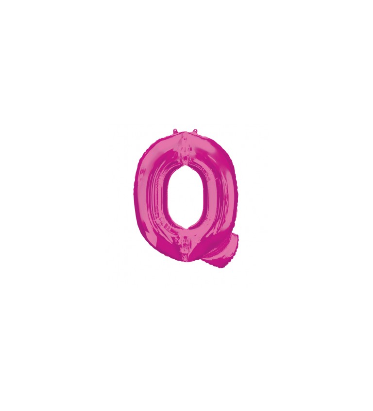 Balónek písmeno Q - Růžové