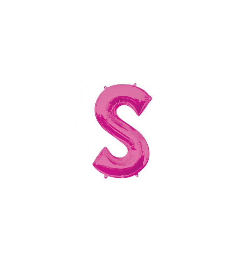 Balónek písmeno S - Růžové