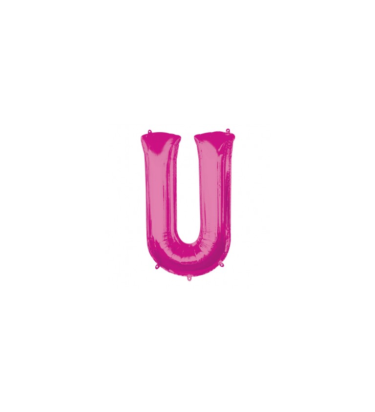 Balónek písmeno U - Růžové
