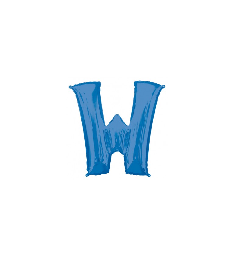 Balónek písmeno W - Modré