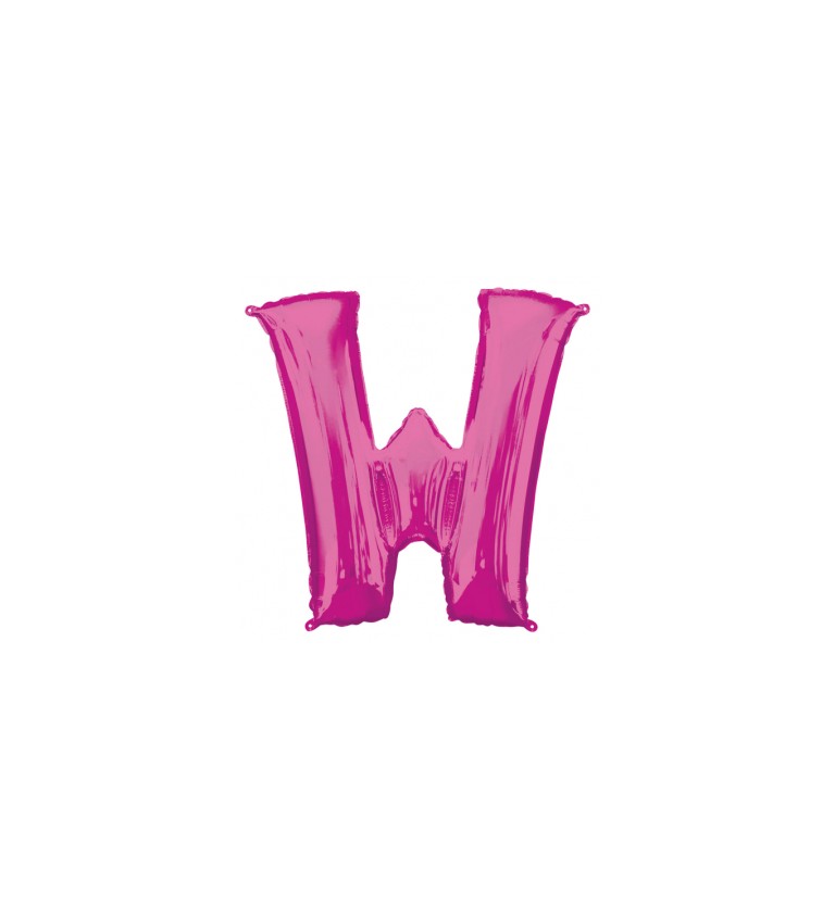Balónek písmeno W - Růžové