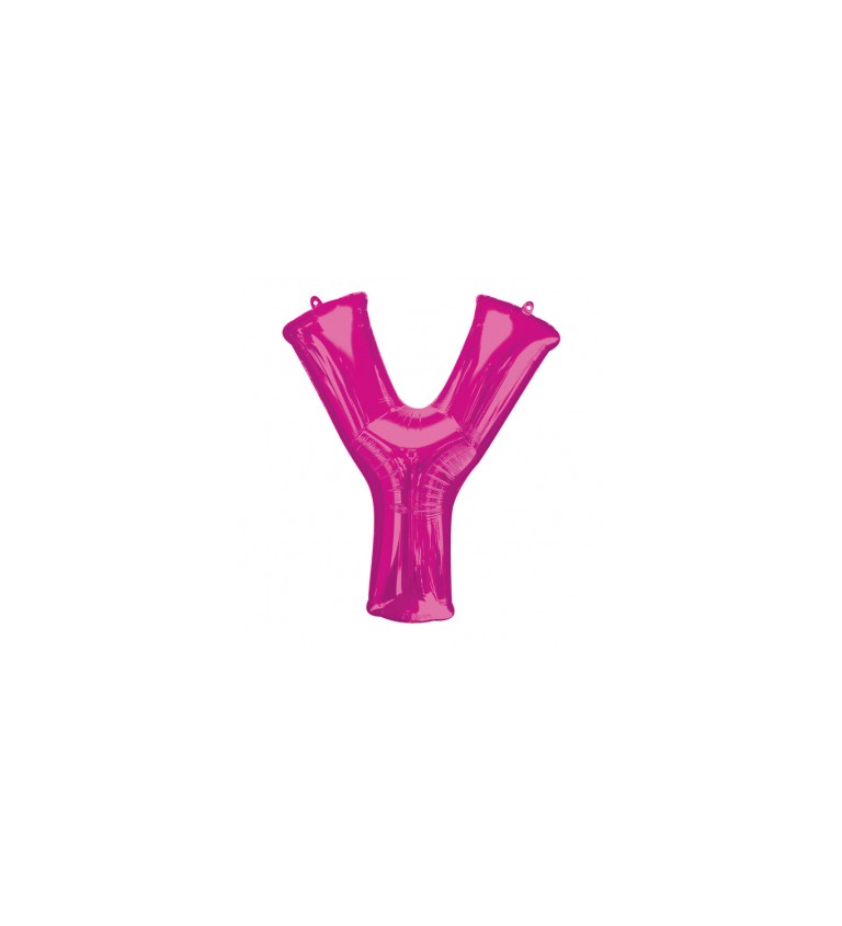 Balónek písmeno Y - Růžové
