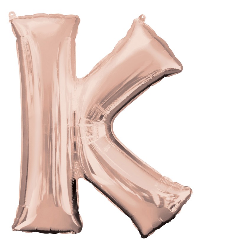 Balónek písmeno K - Růžovozláté