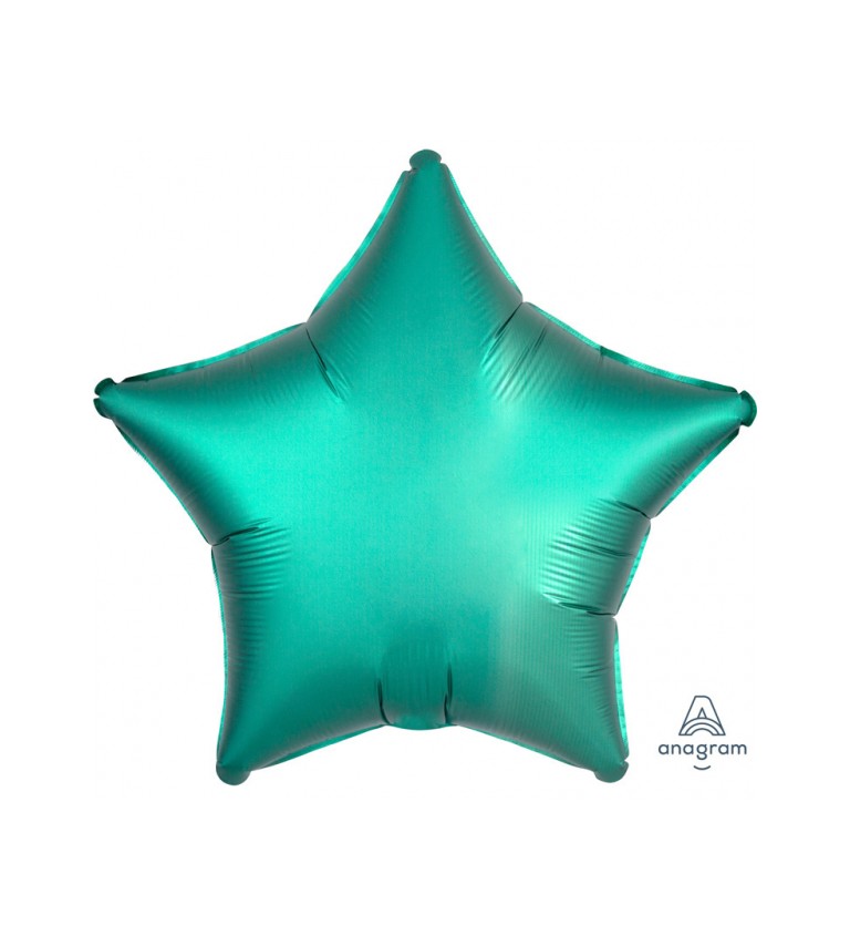 Fóliový balónek - tyrkysová hvězda