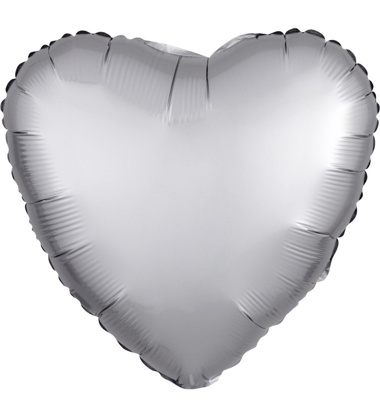 Fóliový balónek - platinové srdce