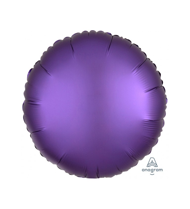 Fialový fóliový balónek - kulatý