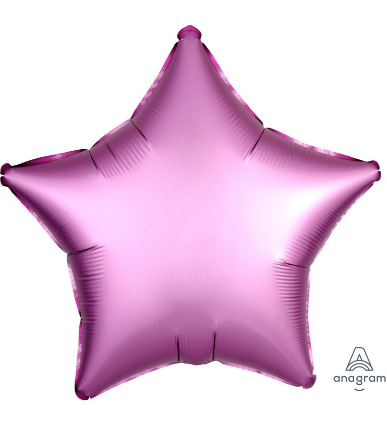 Fóliový balónek - růžová hvězda