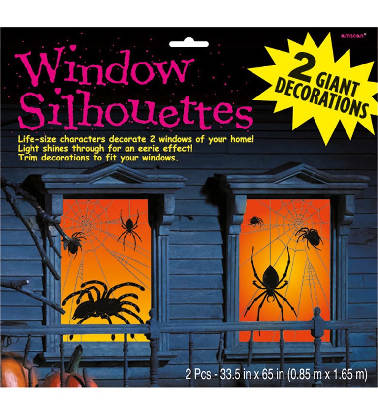 Dekorace na okno - pavouci