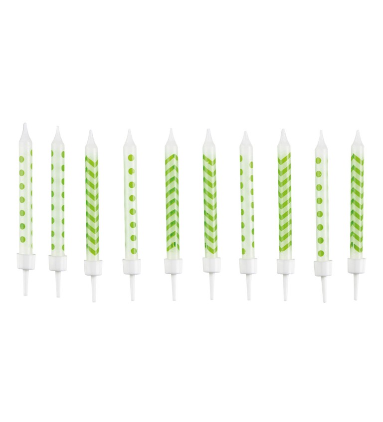 Svíčky - Vzory zelené