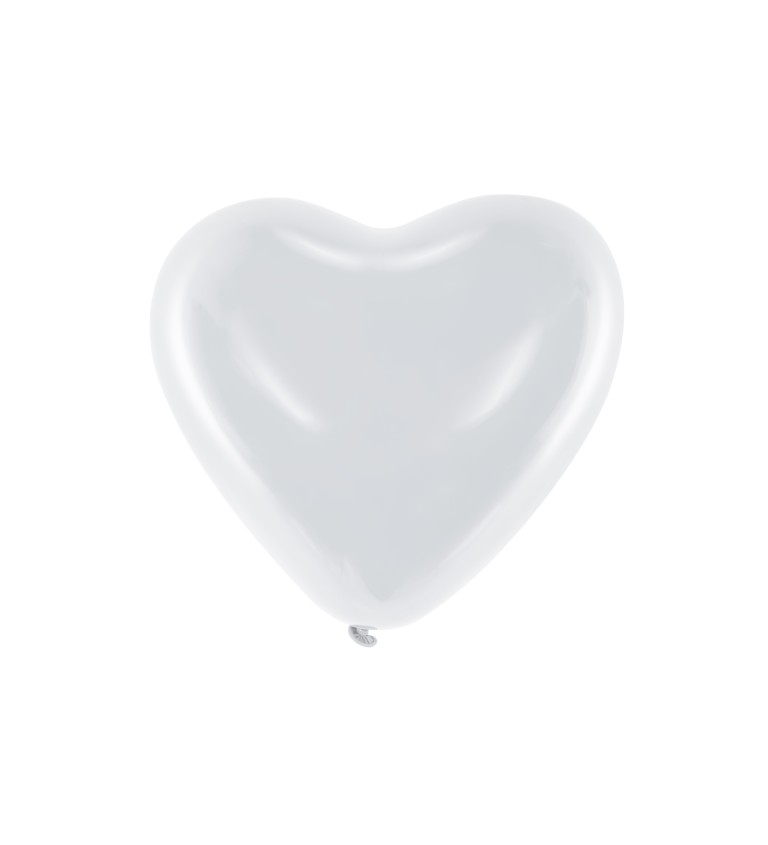 Balónek srdce - bílý