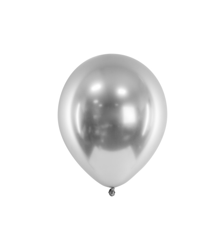 Chromově stříbrné latexové balónky