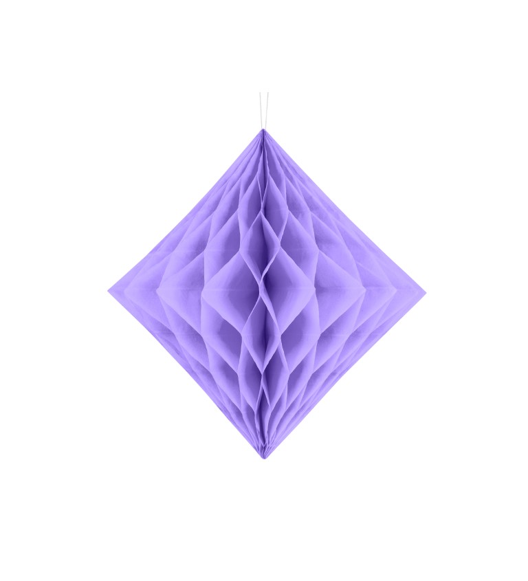 Dekorace ve tvaru šestihranu - fialová