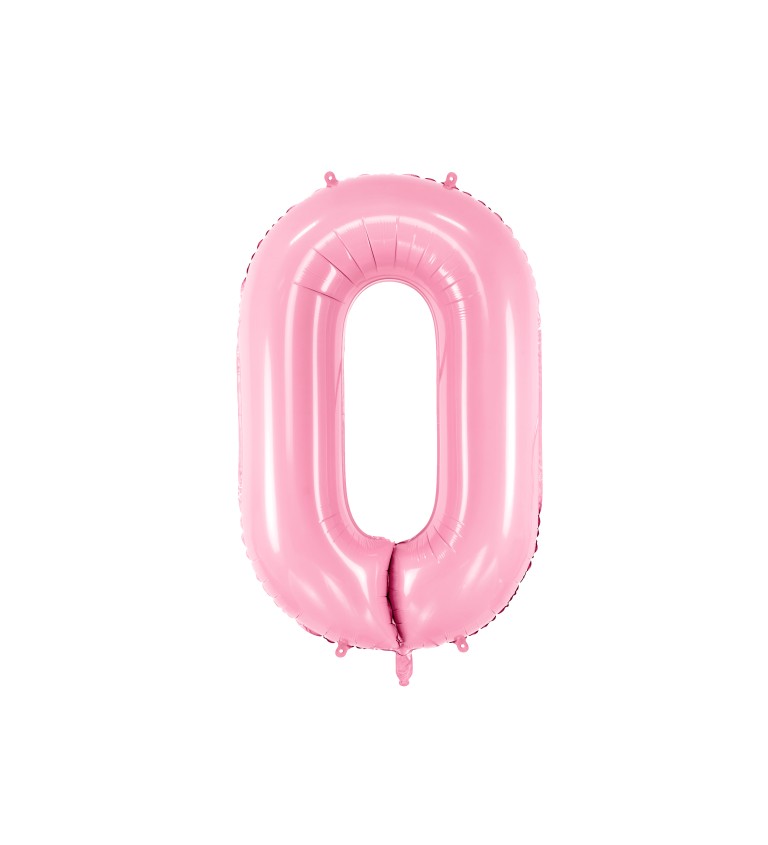 Fóliový balónek 0 růžový