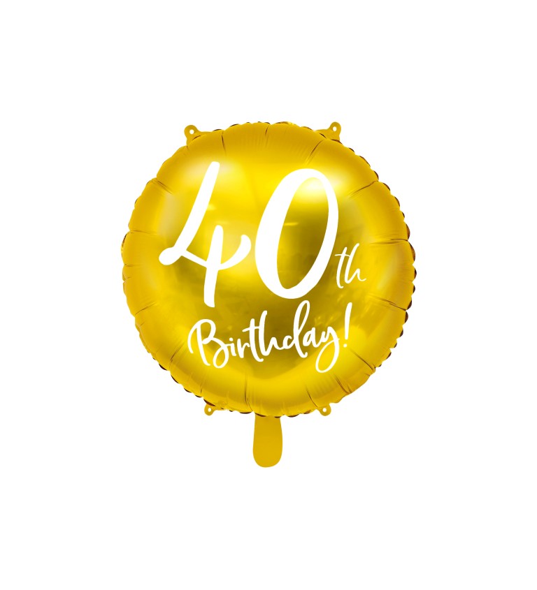 Zlatý fóliový balónek 40