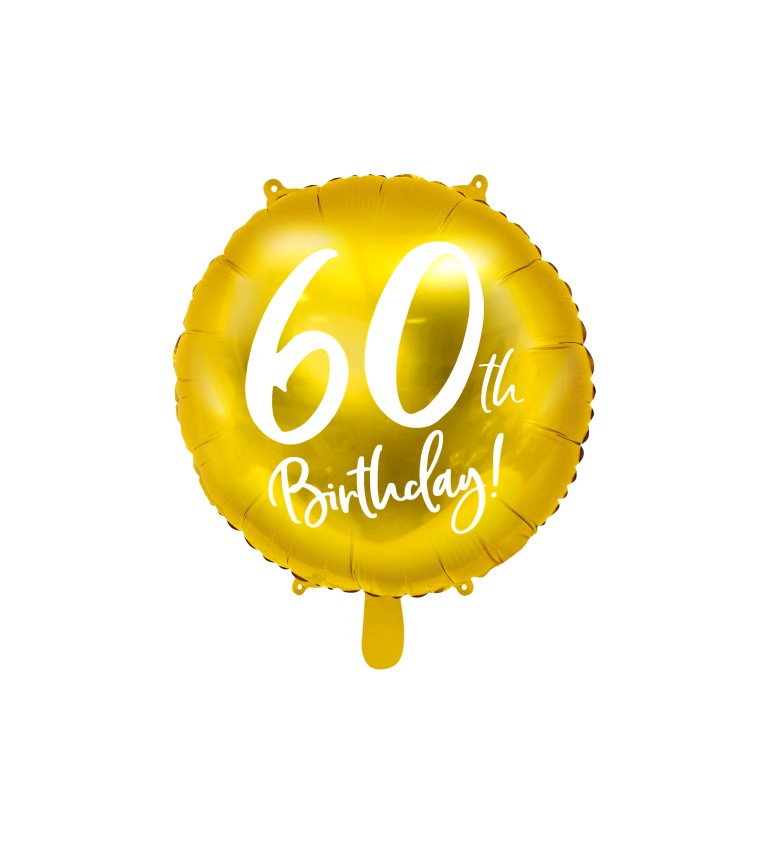 Fóliový balónek 60 - zlatý