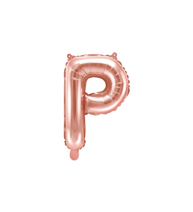 Růžovo-zlatý mini balónek P