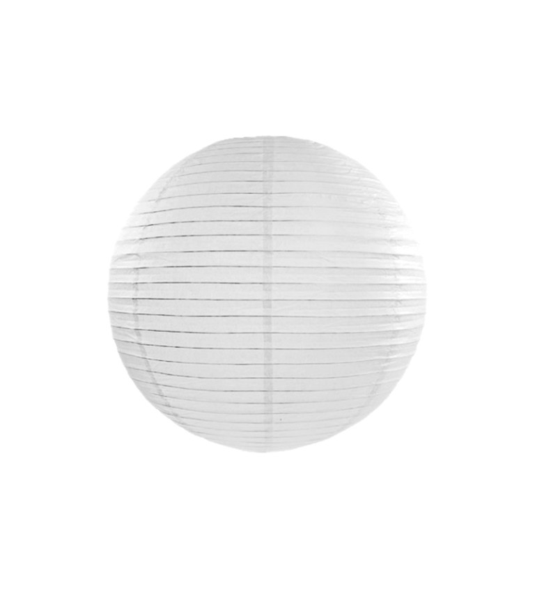 Bílý lampión - koule 45 cm