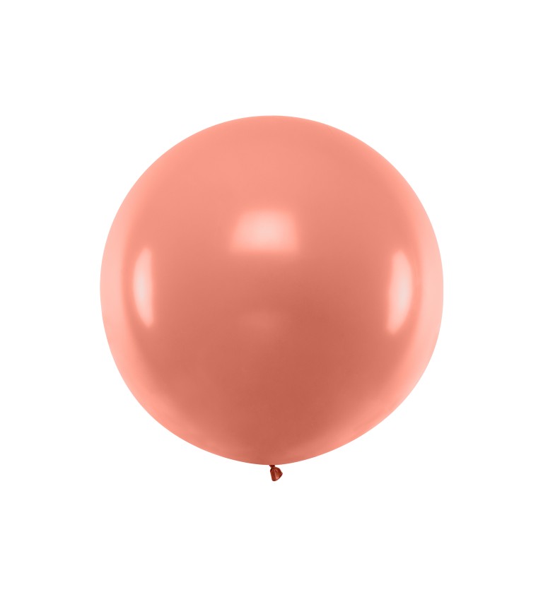 Obří balónek metalický - růžovo-zlatý