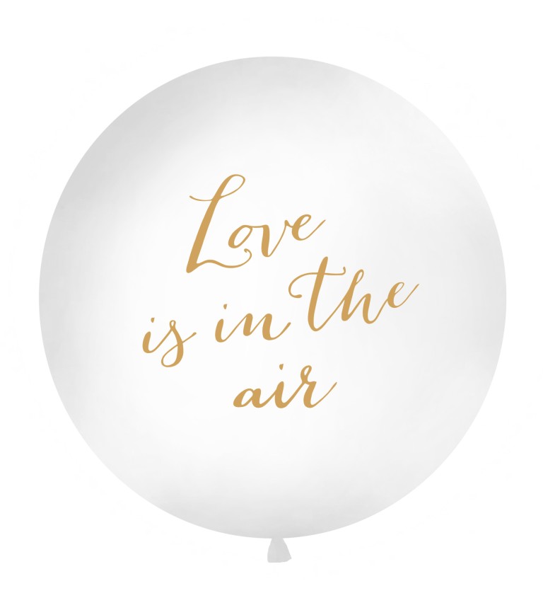 Bílý mega balónek - Love