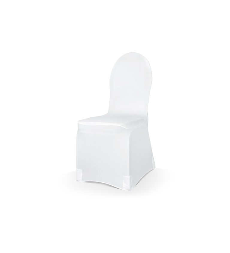 Potah na židli - bílý, elastický