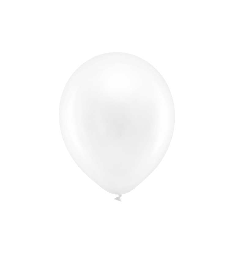 Bílý lesklý balonek