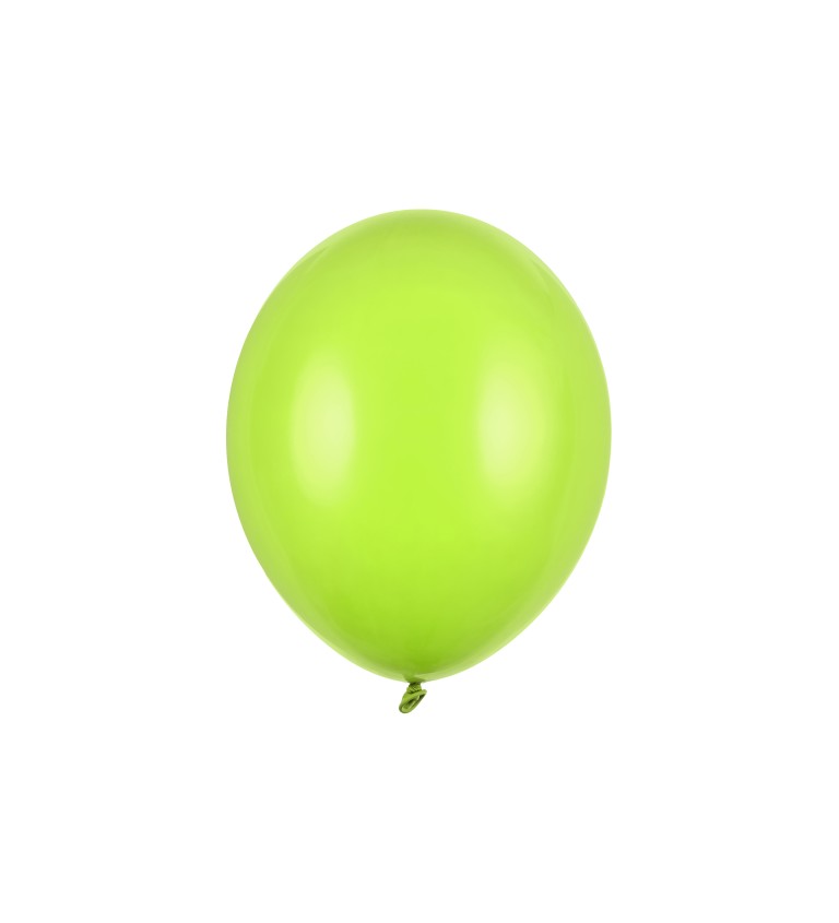 Balónek pastelový - světle zelená barva - 10 ks