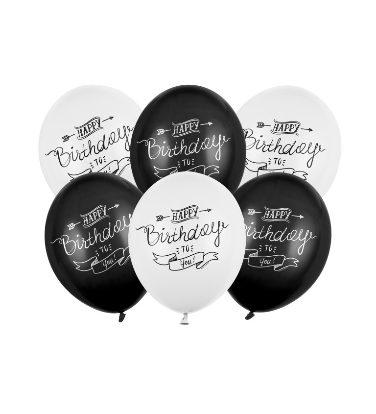 Balónek Happy Birthday - 6ks