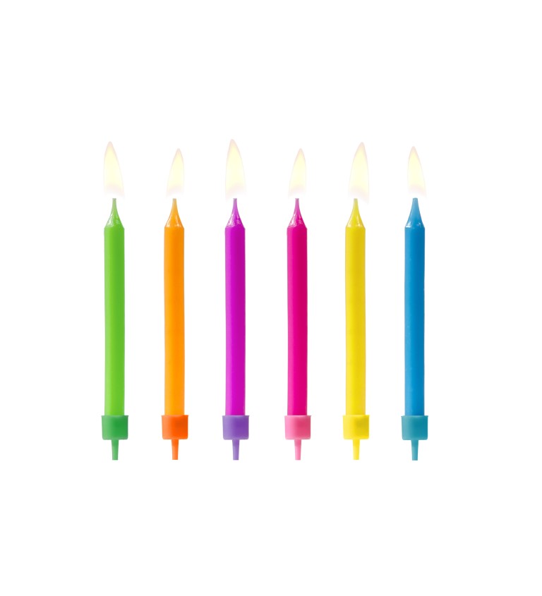 Mini dortové svíčky - barevné 