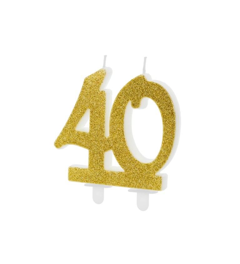 Svíčka zlatá 40