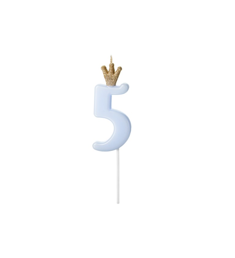 Modrá svíčka číslo 5