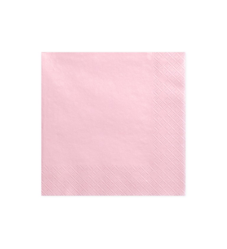 Papírové ubrousky - světle růžové