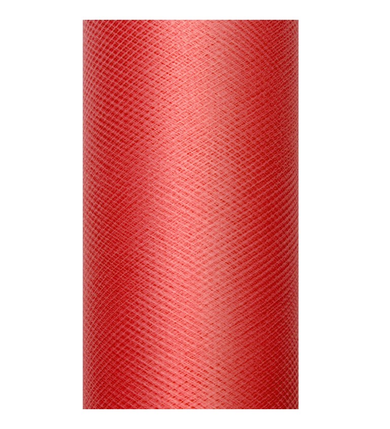 Jednobarevný červený tyl - 0,3 m