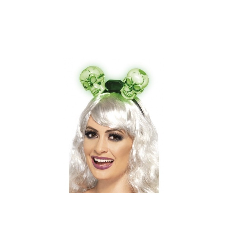 Svítící lebky na čelence