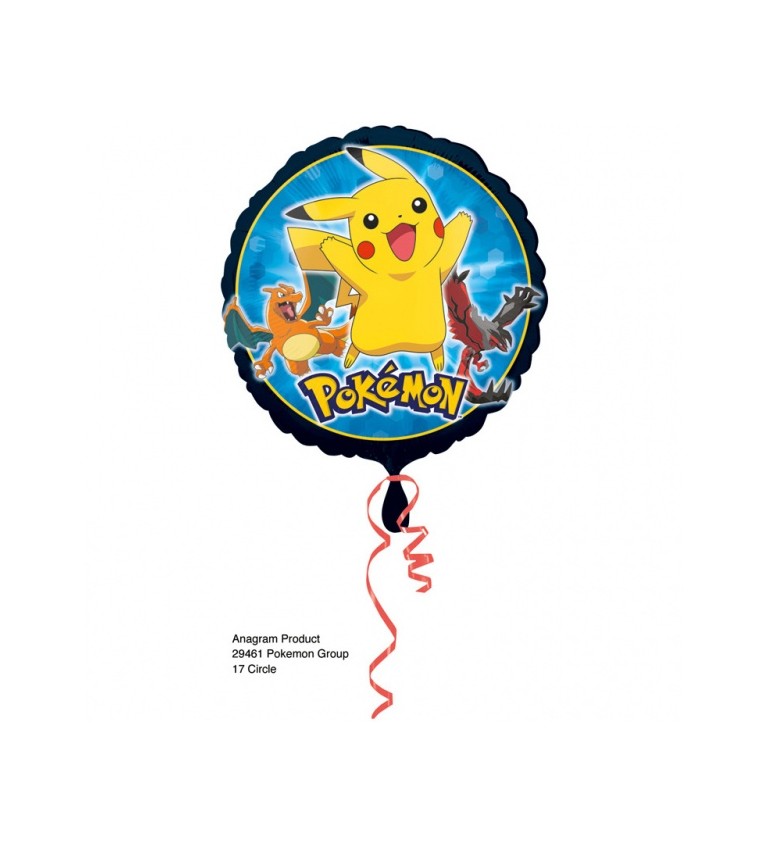 Fóliový balónek s Pokémony - kulatý