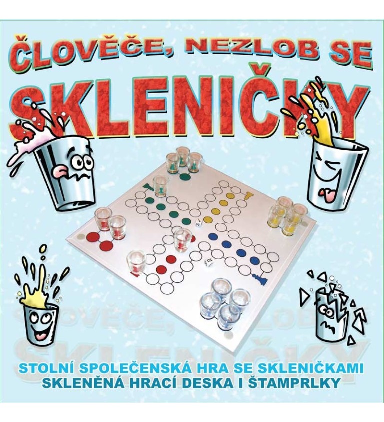 Hra Člověče nezlob se - Skleničky