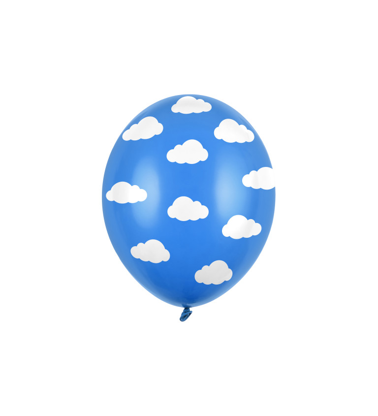 Balónky - modré s obláčky