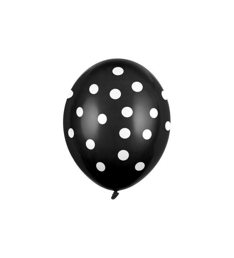 Balónek černý- bílé puntíky