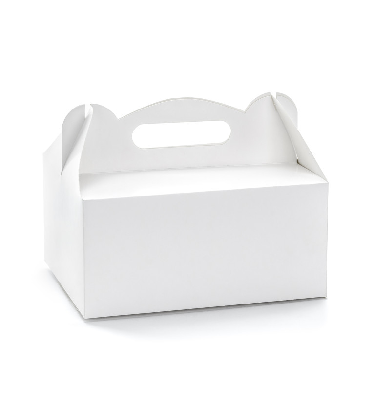 Krabička na svatební výslužku - bílá