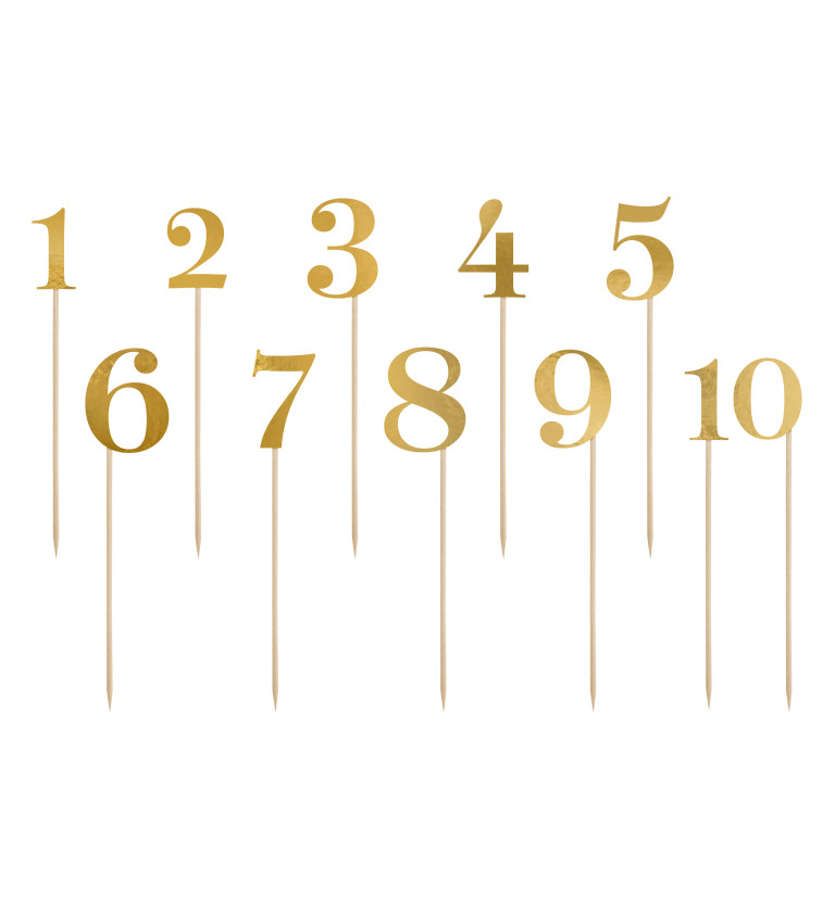 Čísla zlatá dekorační