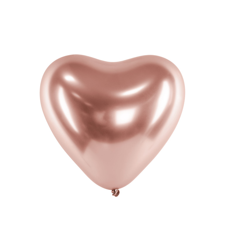 Balónek - rosegold srdce