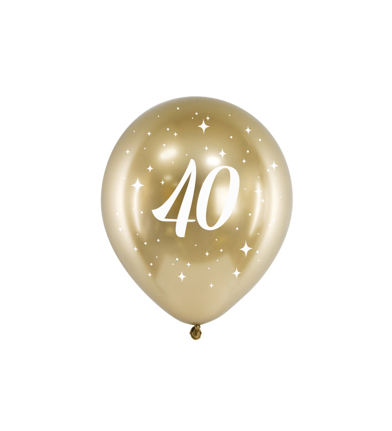 Balónek 40 - zlatý