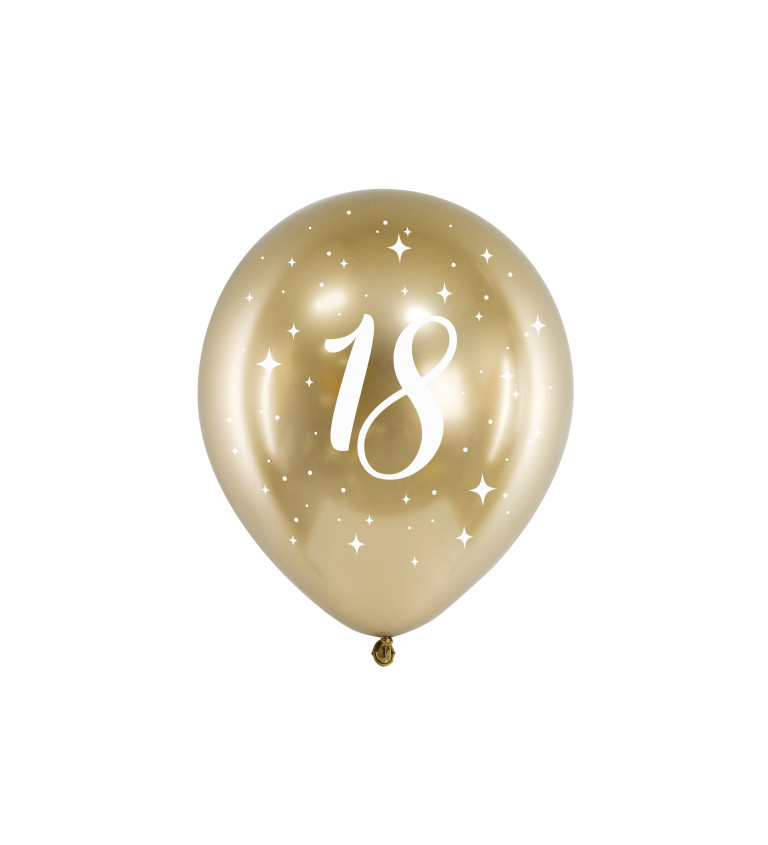 Latexový balónek 18 - zlatý