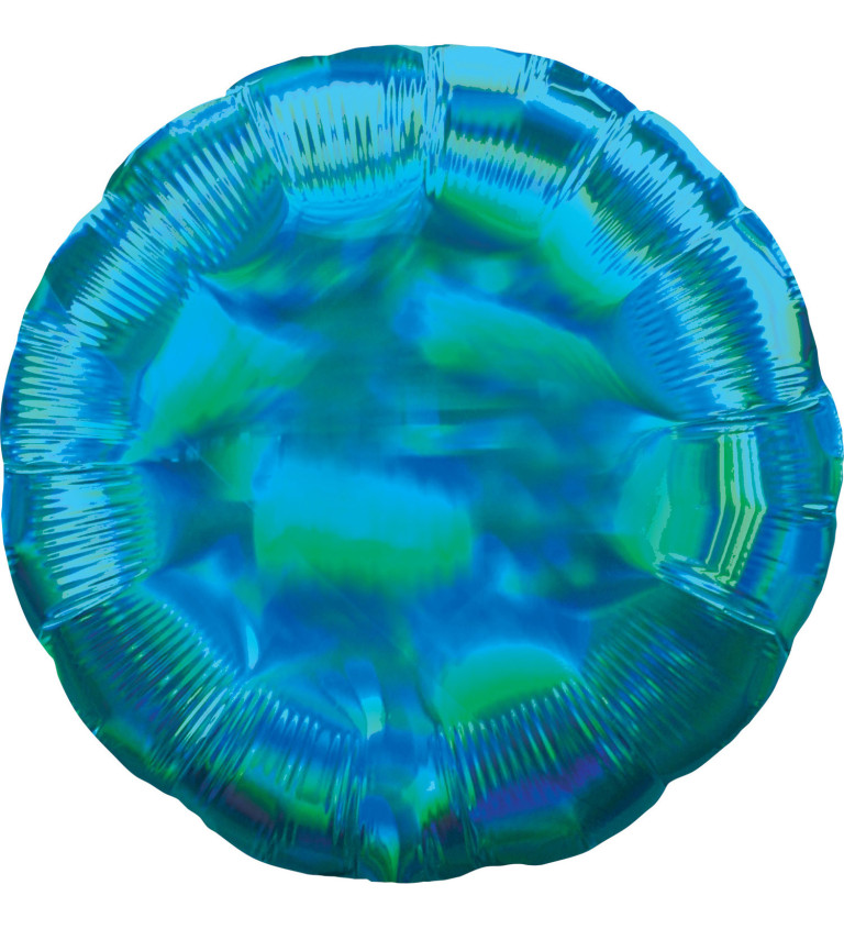 Holografický balónek - modrý