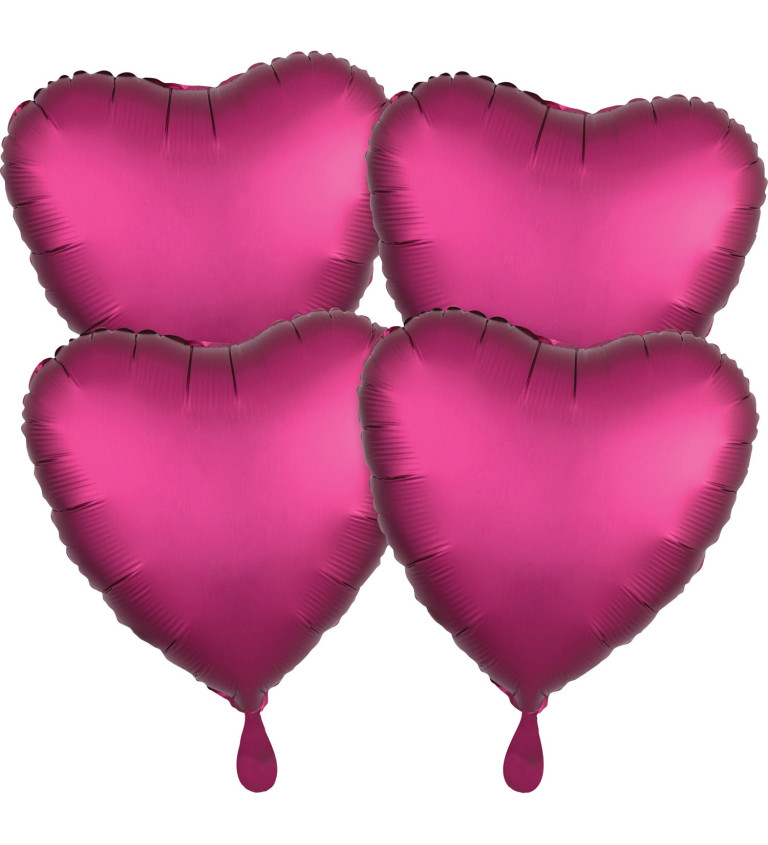 Sada balónků - růžové srdce