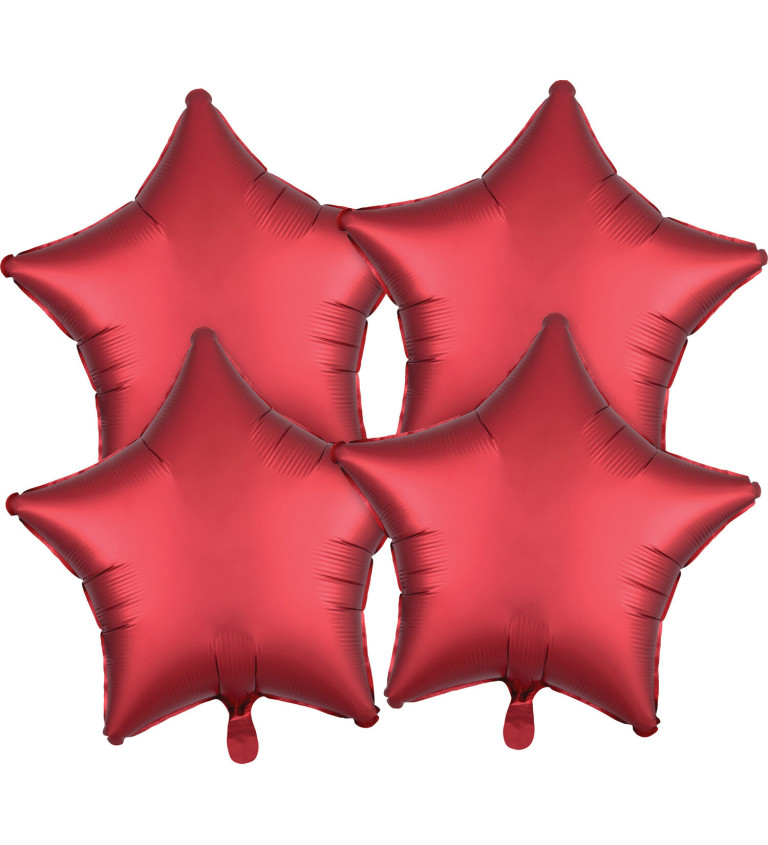 Sada balónků - červené hvězdy