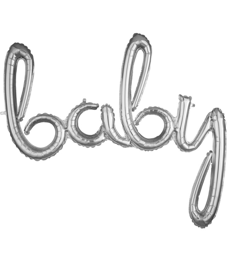 Nápis baby - stříbrný