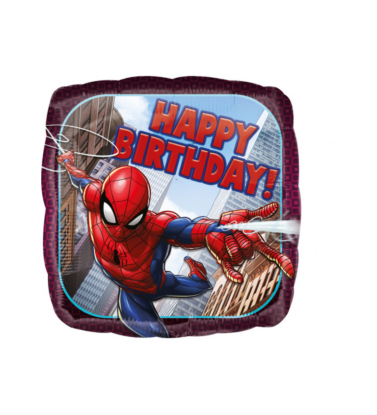 Balónek Happy birthday - Spiderman