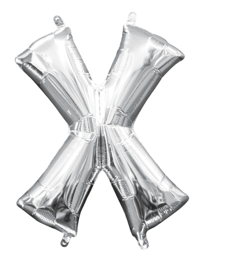 Balónek X - stříbrná