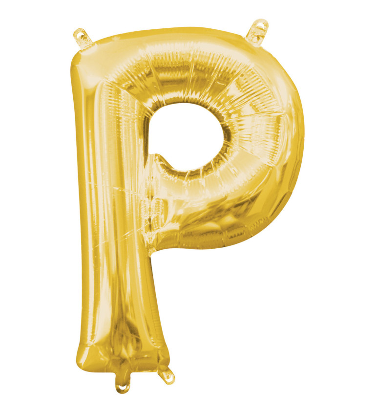 Balónek P - zlatá